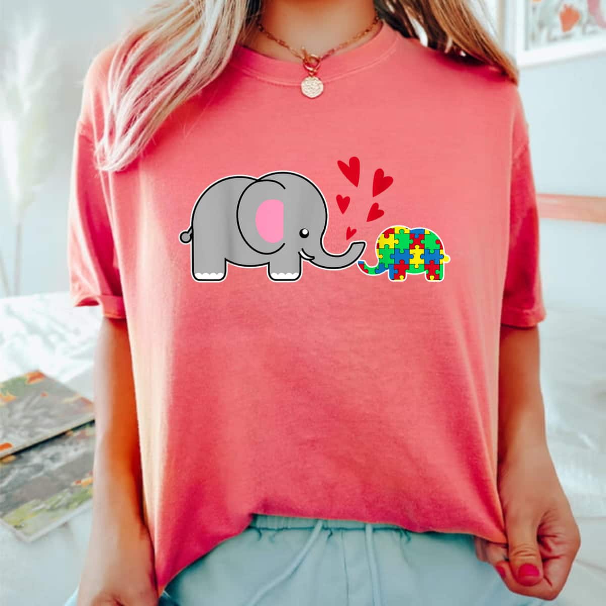 Baby Elephant Love Puzzle Piece Cool Autism Awareness Gift T-Shirt Baby Elephant Love Puzzle Piece Cool Autism Awareness Gift T-Shirt