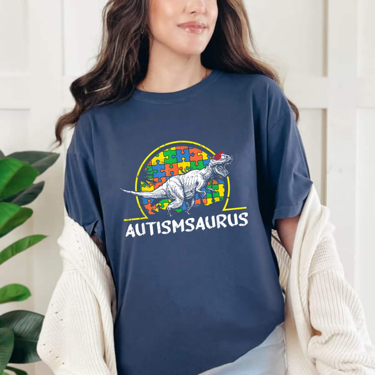 Dino-saur Autism Awareness Gifts For Kids Cute T-Rex Saurus T-Shirt Dino-saur Autism Awareness Gifts For Kids Cute T-Rex Saurus T-Shirt