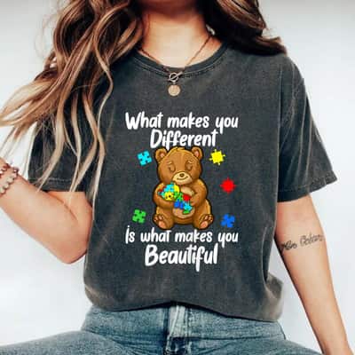 Womens Cute Baby And Mama Bear Puzzle Child Autism Awareness T-Shirt Womens Cute Baby And Mama Bear Puzzle Child Autism Awareness T-Shirt