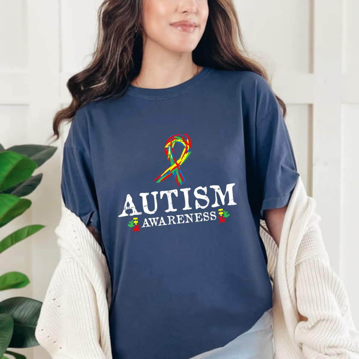 Puzzle Piece Ribbon Autism Awareness Gifts For Adults T-Shirt Puzzle Piece Ribbon Autism Awareness Gifts For Adults T-Shirt