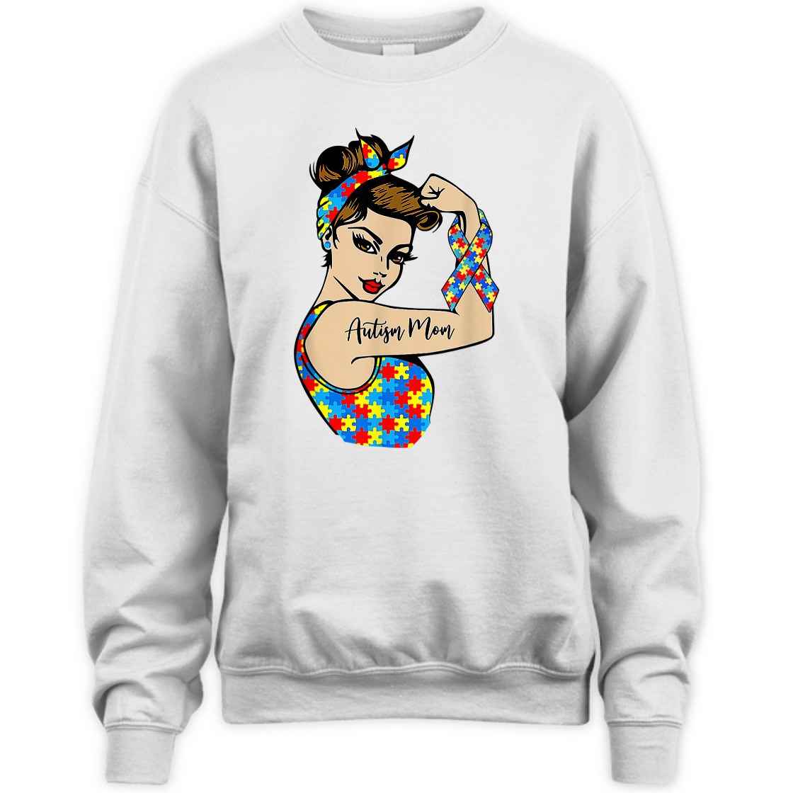 Strong Women Autism Mom Unbreakable Rosie The Riveter Power T-Shirt Strong Women Autism Mom Unbreakable Rosie The Riveter Power T-Shirt