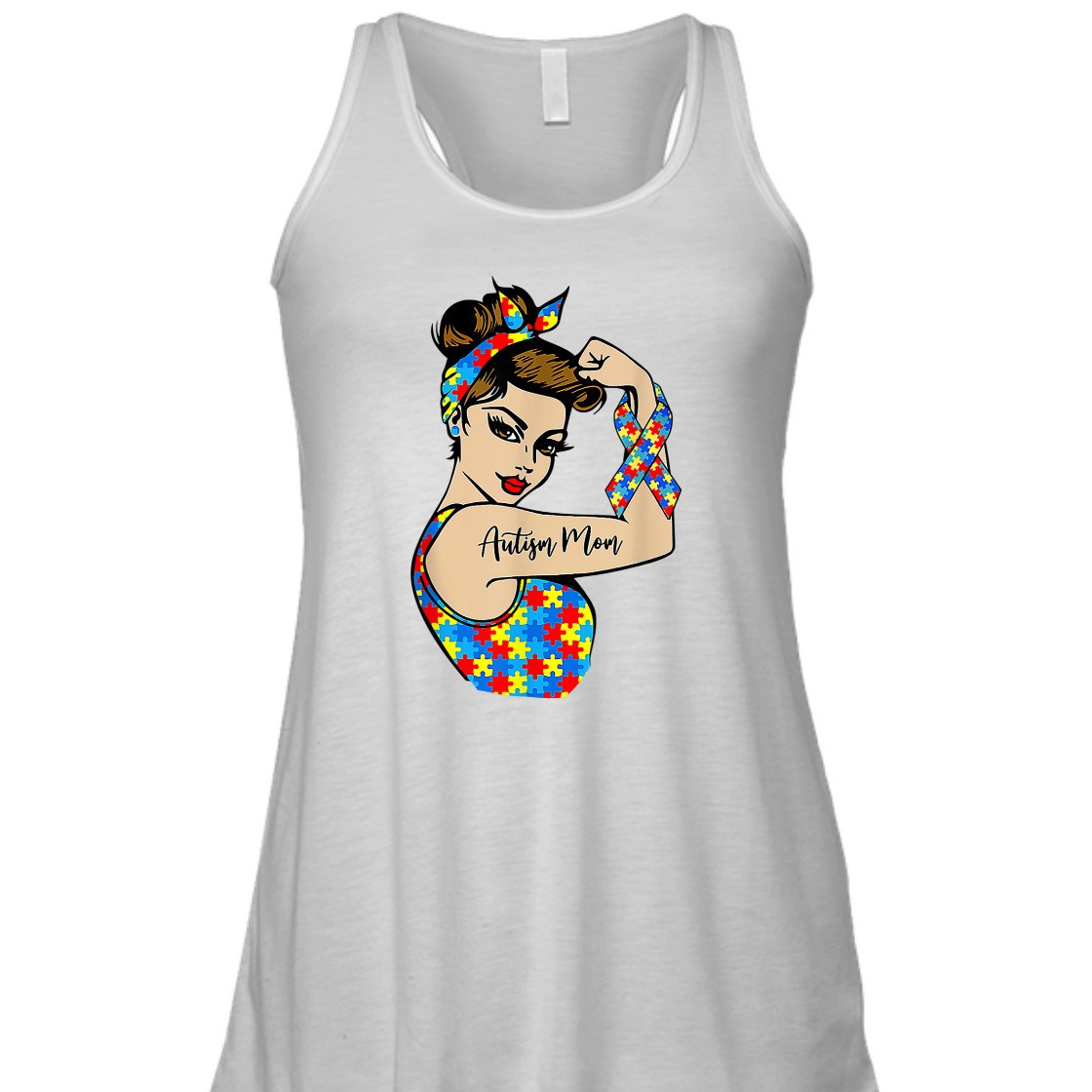 Strong Women Autism Mom Unbreakable Rosie The Riveter Power T-Shirt Strong Women Autism Mom Unbreakable Rosie The Riveter Power T-Shirt