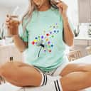 Dandelion Puzzle Piece Autism Awareness Flower Boys Girls T-Shirt Dandelion Puzzle Piece Autism Awareness Flower Boys Girls T-Shirt