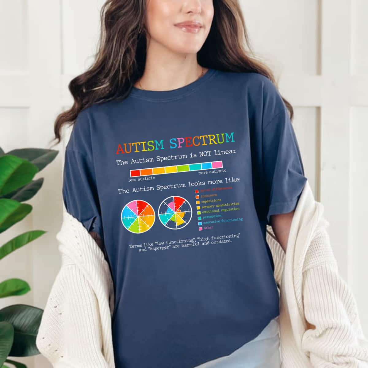 Autism Spectrum ADHD ASD Neurodiversity Teacher Support T-Shirt
