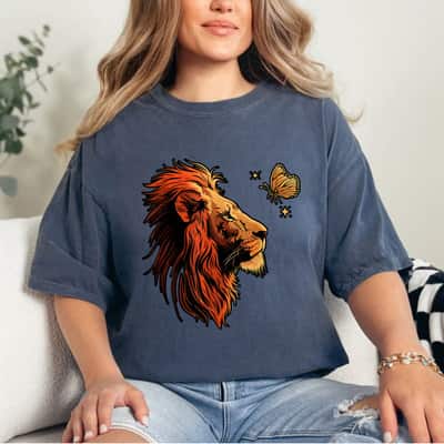 Lion Head Lion Butterfly T-Shirt
