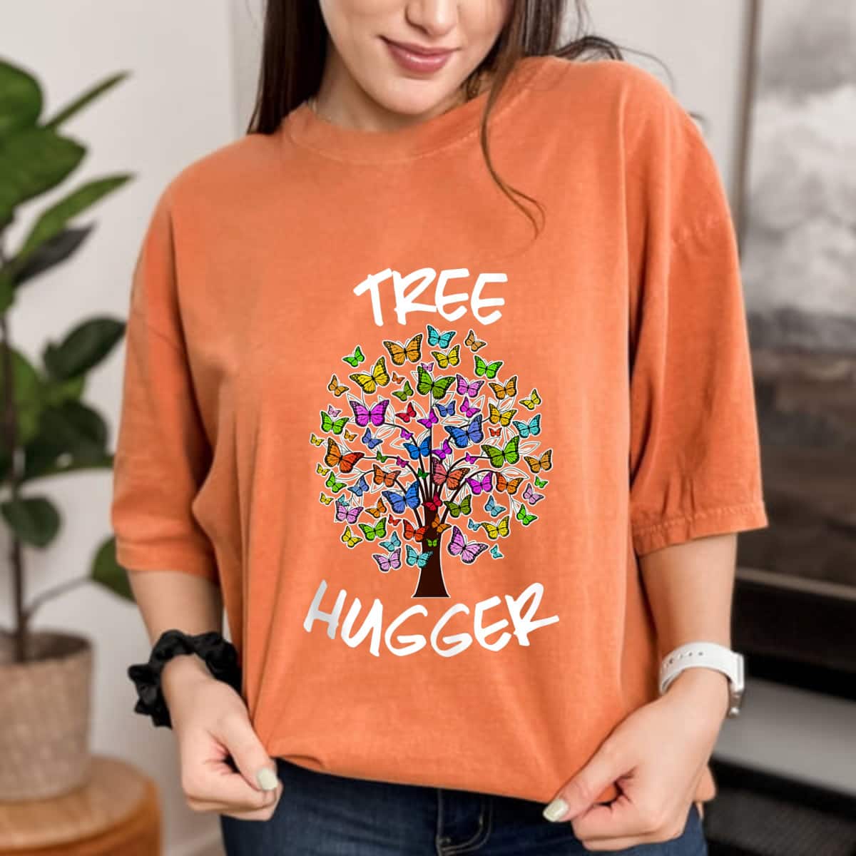 Tree Hugger Butterfly Naturalist T-Shirt Tree Hugger Butterfly Naturalist T-Shirt