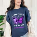 November I Wear Purple Butterflies My Son Epilepsy Awareness T-Shirt November I Wear Purple Butterflies My Son Epilepsy Awareness T-Shirt