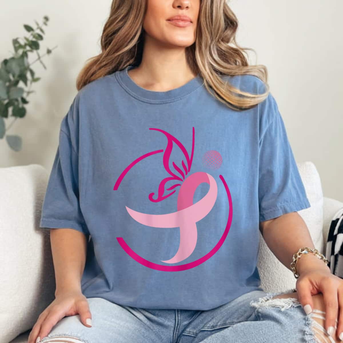 Pink Ribbon Butterflies Breast Cancer T-Shirt Pink Ribbon Butterflies Breast Cancer T-Shirt