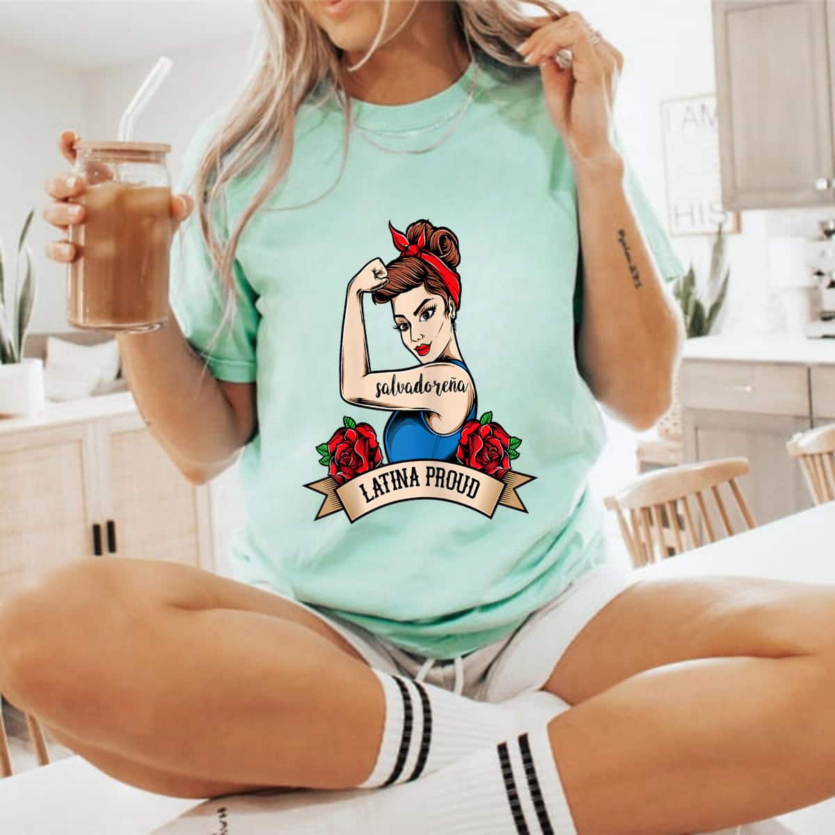 Salvadorean Latinx Latina Proud Empower T-Shirt Salvadorean Latinx Latina Proud Empower T-Shirt