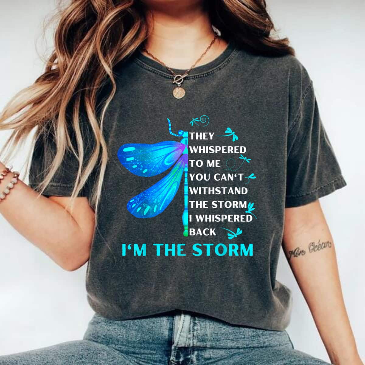 They Whispered To Her Empower You Can't Whit Stand The Storm T-Shirt They Whispered To Her Empower You Can't Whit Stand The Storm T-Shirt