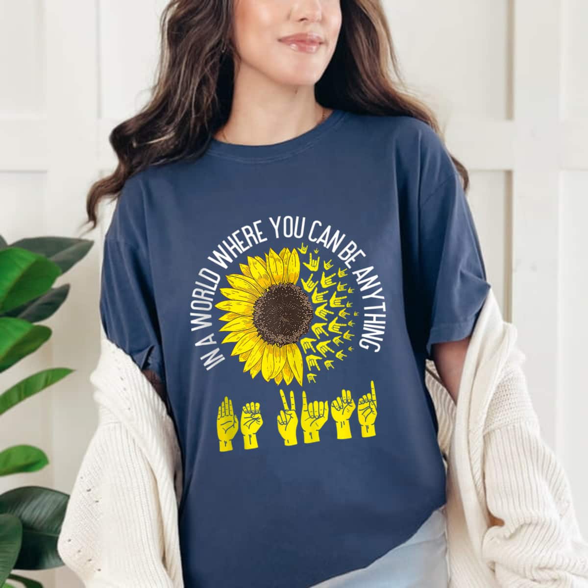 Yellow Sunflower Be Kind T-Shirt Yellow Sunflower Be Kind T-Shirt