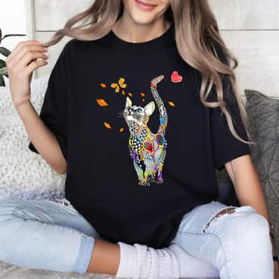 Tattooed Cat Butterfly T-Shirt Tattooed Cat Butterfly T-Shirt