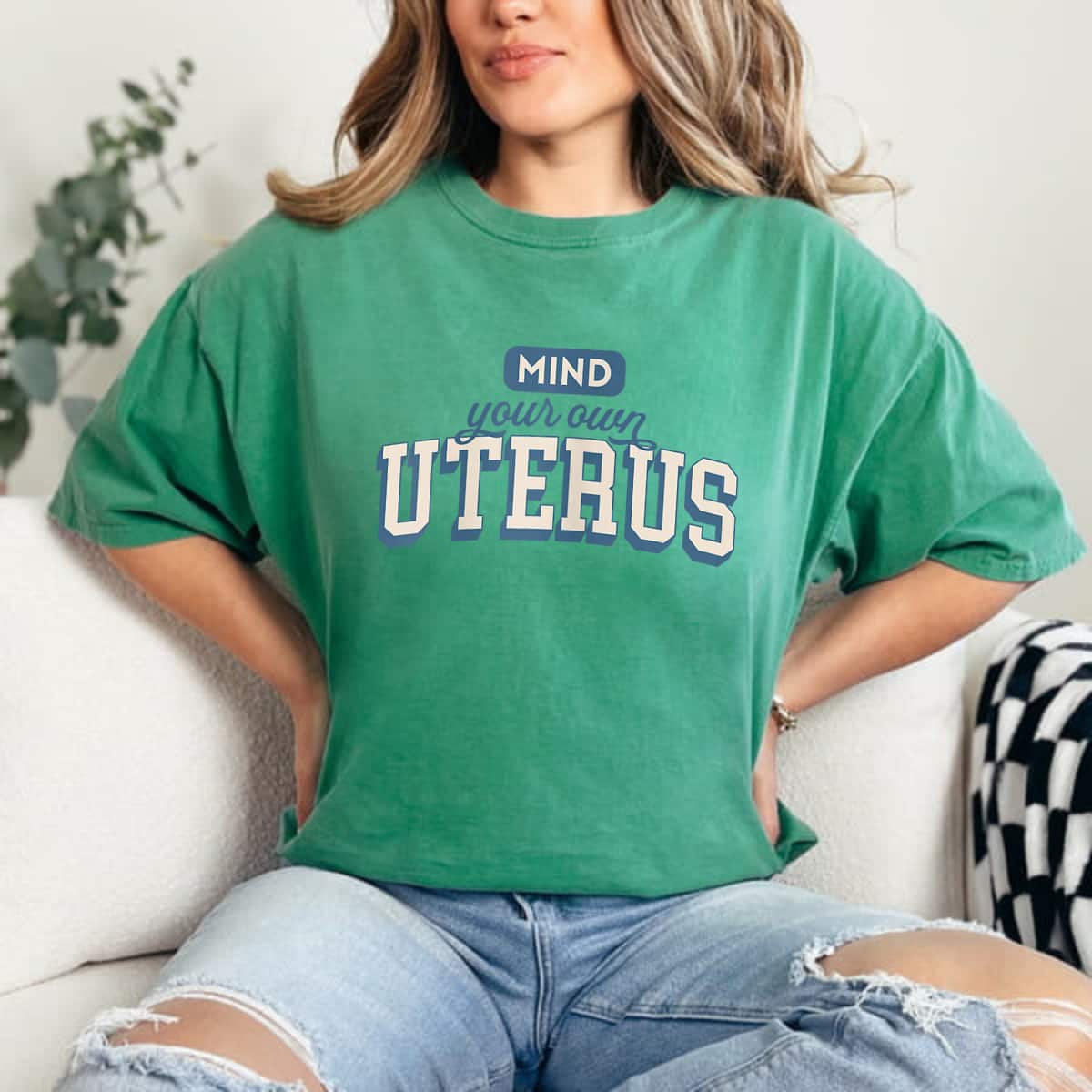 Vintage Basic Mind Your Own Uterus T-Shirt Vintage Basic Mind Your Own Uterus T-Shirt