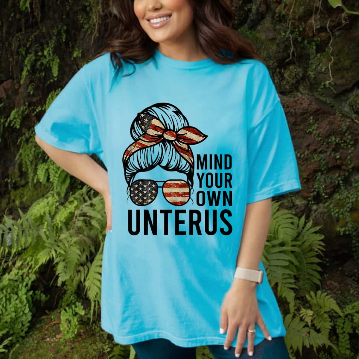 USA Flag Cool Girl Mind Your Own Uterus T-Shirt USA Flag Cool Girl Mind Your Own Uterus T-Shirt