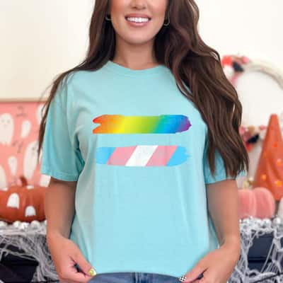 Rainbow LGBT Trans Rights Pride Flag T-Shirt Rainbow LGBT Trans Rights Pride Flag T-Shirt
