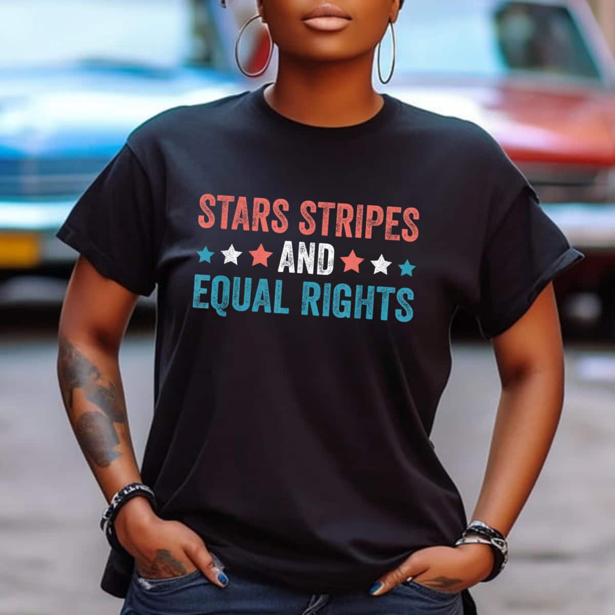 Special Stars Stripes & Equal Rights T-Shirt Special Stars Stripes & Equal Rights T-Shirt
