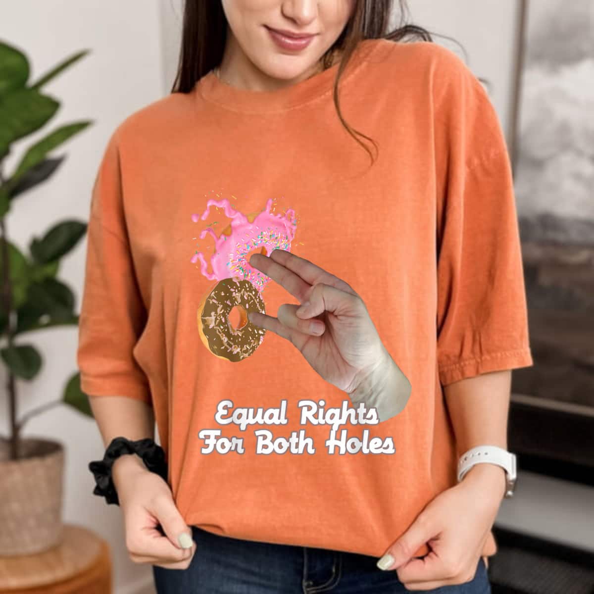 Donuts Equal Rights For Both Holes T-Shirt Donuts Equal Rights For Both Holes T-Shirt
