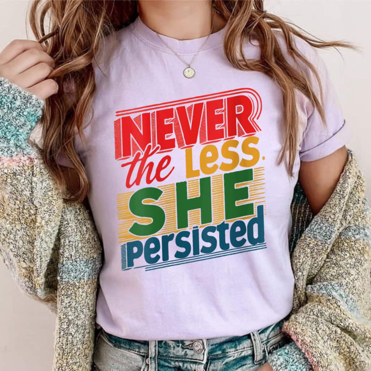 Awesome Never The Less She Persisted Rights T-Shirt Awesome Never The Less She Persisted Rights T-Shirt
