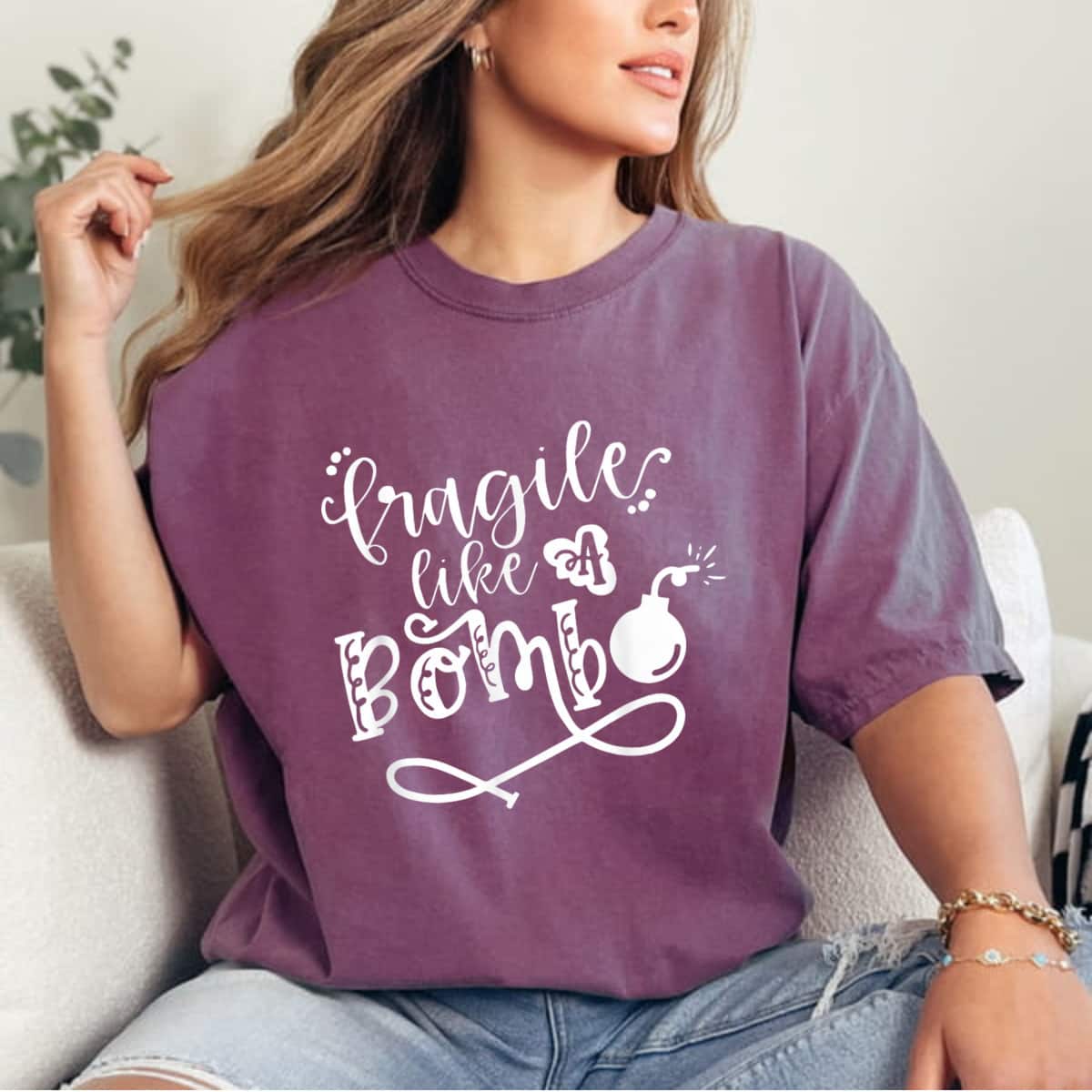 Fragile Like Bomb Not Fragile Like Flower T-Shirt Fragile Like Bomb Not Fragile Like Flower T-Shirt