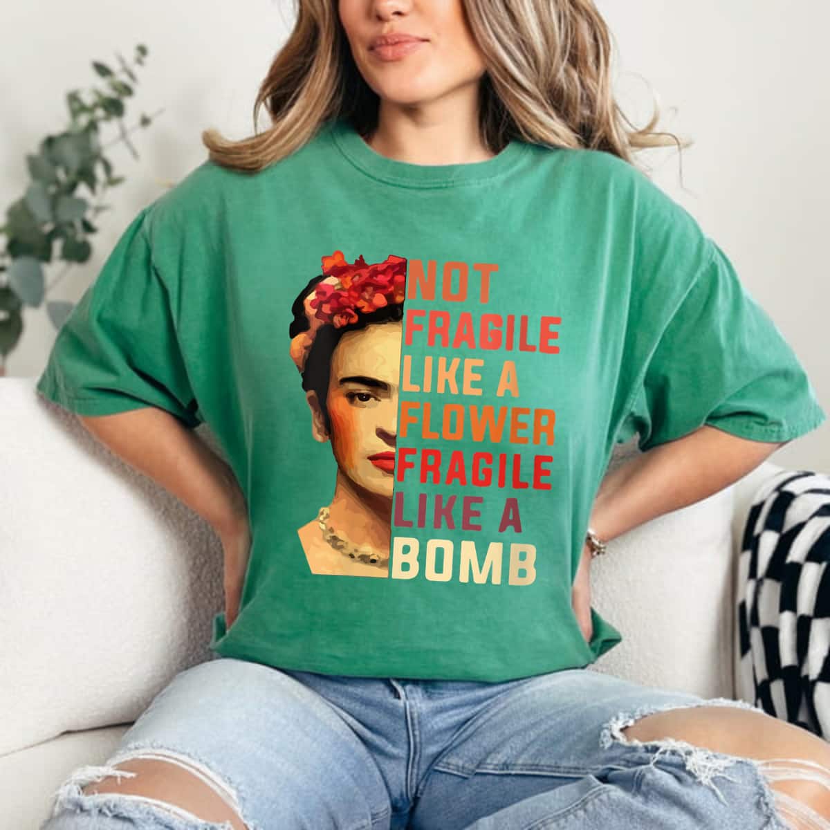Beautiful Womens Not Fragile Like A Flower Fragile Like A Bomb T-Shirt Beautiful Womens Not Fragile Like A Flower Fragile Like A Bomb T-Shirt