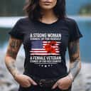 A Strong Woman Stands Up For Herself Floral Veteran T-Shirt A Strong Woman Stands Up For Herself Floral Veteran T-Shirt