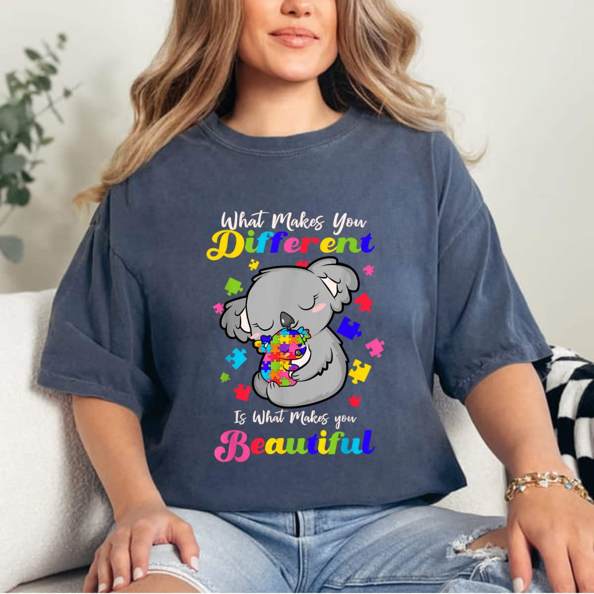 Autism Awareness What Makes You Different Is What Makes You Beautiful T-Shirt Autism Awareness What Makes You Different Is What Makes You Beautiful T-Shirt