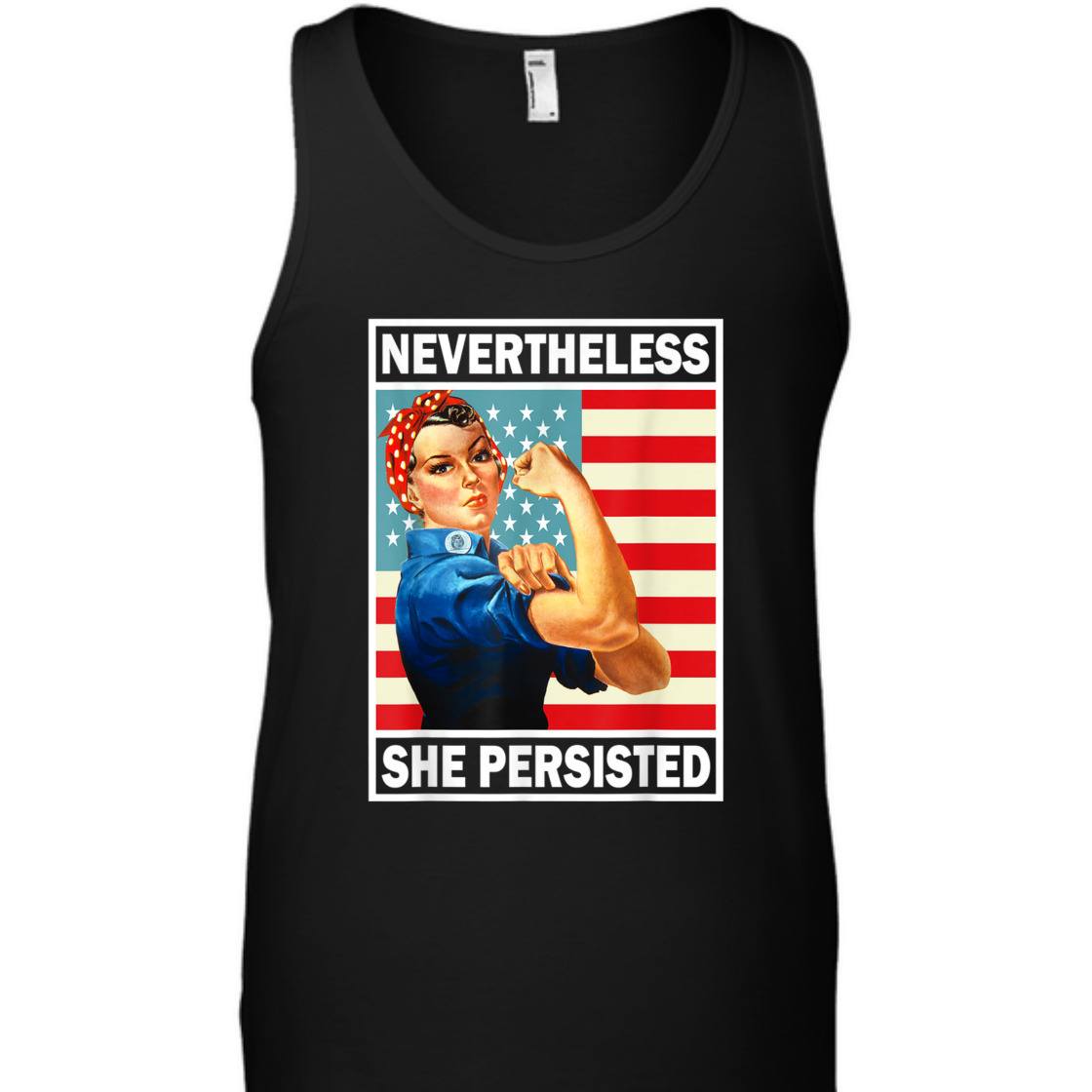 Strong Women She Was Warned She Persisted Rosie The Riveter Feminist T-Shirt Strong Women She Was Warned She Persisted Rosie The Riveter Feminist T-Shirt