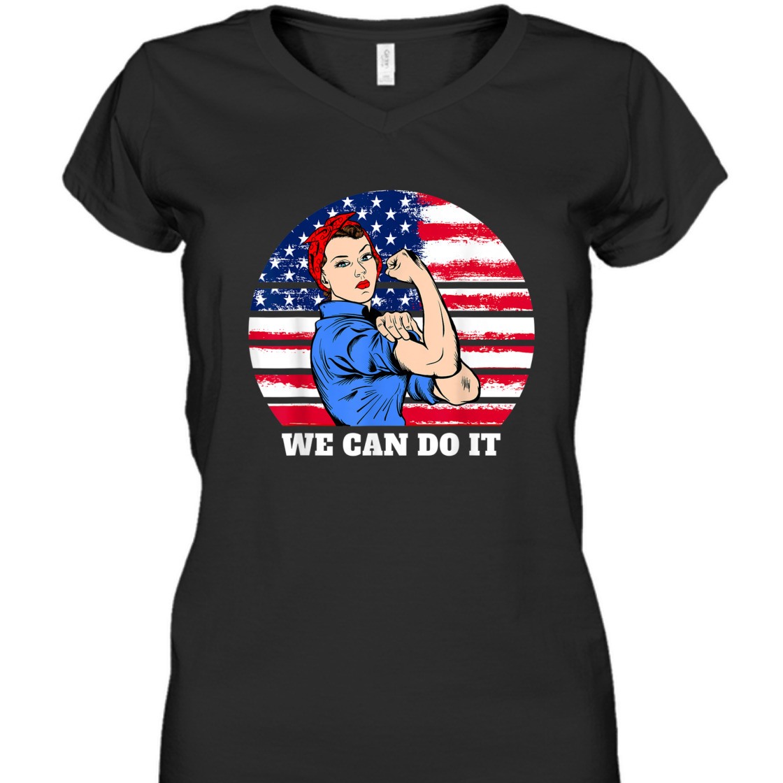 Strong Women Feminist Rosie The Riveter Patriotic T-Shirt Strong Women Feminist Rosie The Riveter Patriotic T-Shirt
