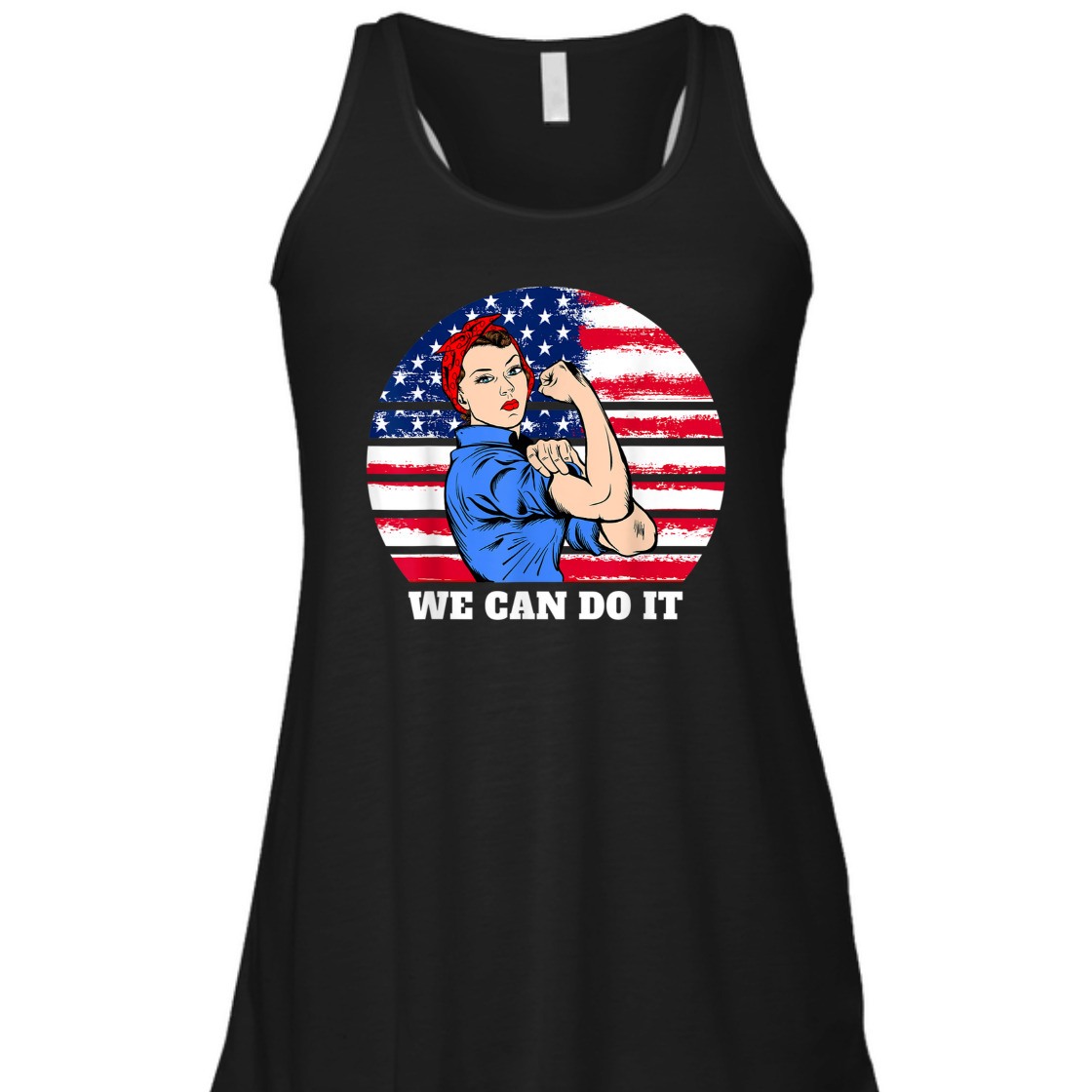 Strong Women Feminist Rosie The Riveter Patriotic T-Shirt Strong Women Feminist Rosie The Riveter Patriotic T-Shirt