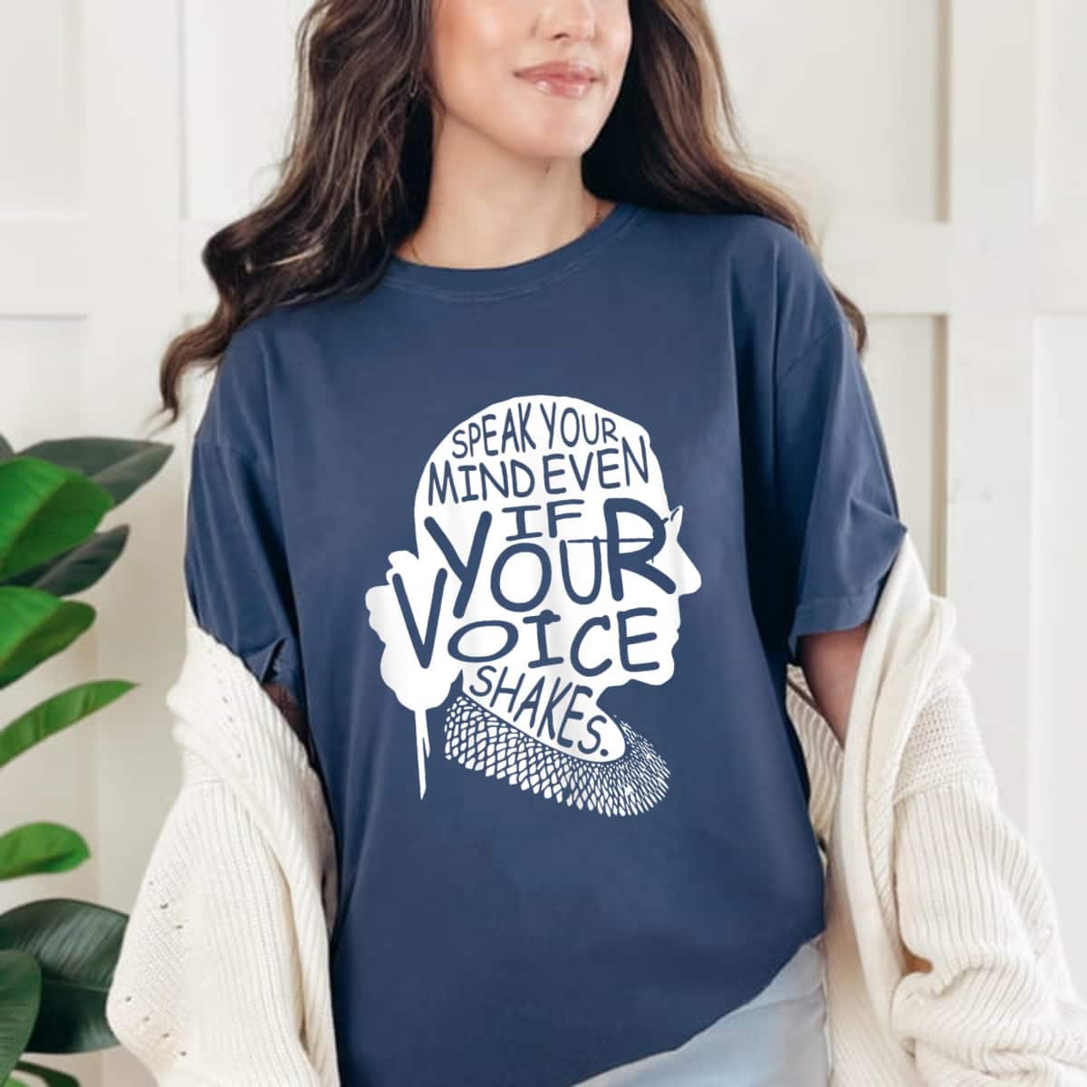 RBG Speak Your Mind Even If Your Voice Shakes Inspiration Quotes T-Shirt RBG Speak Your Mind Even If Your Voice Shakes Inspiration Quotes T-Shirt