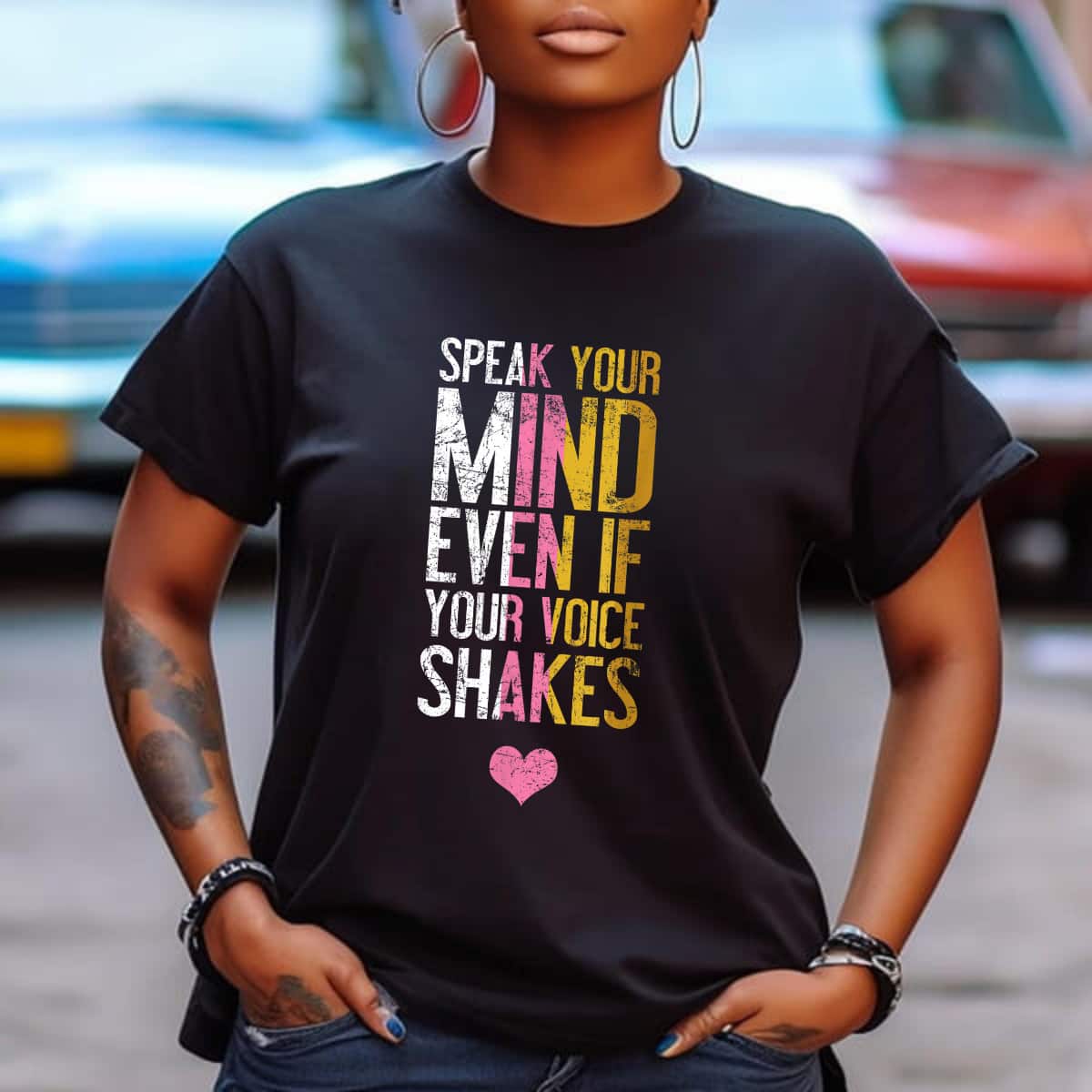 Speak Your Mind Even If Your Voice Shakes RBG Heart T-Shirt Speak Your Mind Even If Your Voice Shakes RBG Heart T-Shirt