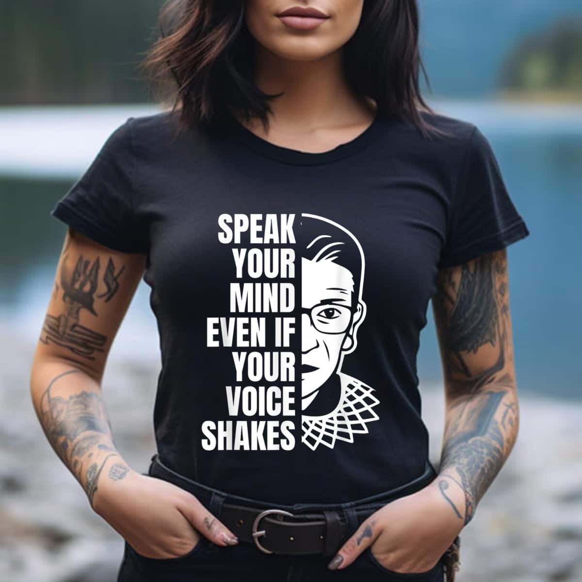 Speak Your Mind Even If Your Voice Shakes RBG Cool Quotes T-Shirt Speak Your Mind Even If Your Voice Shakes RBG Cool Quotes T-Shirt