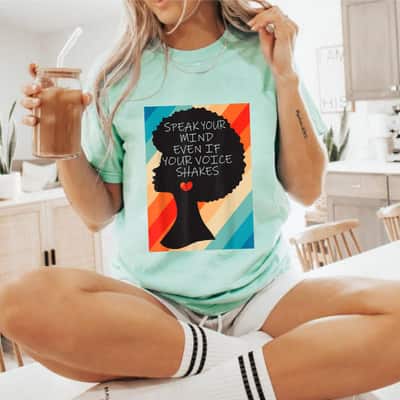 Vintage Speak Your Mind Even If Your Voice Shakes RBG T-Shirt