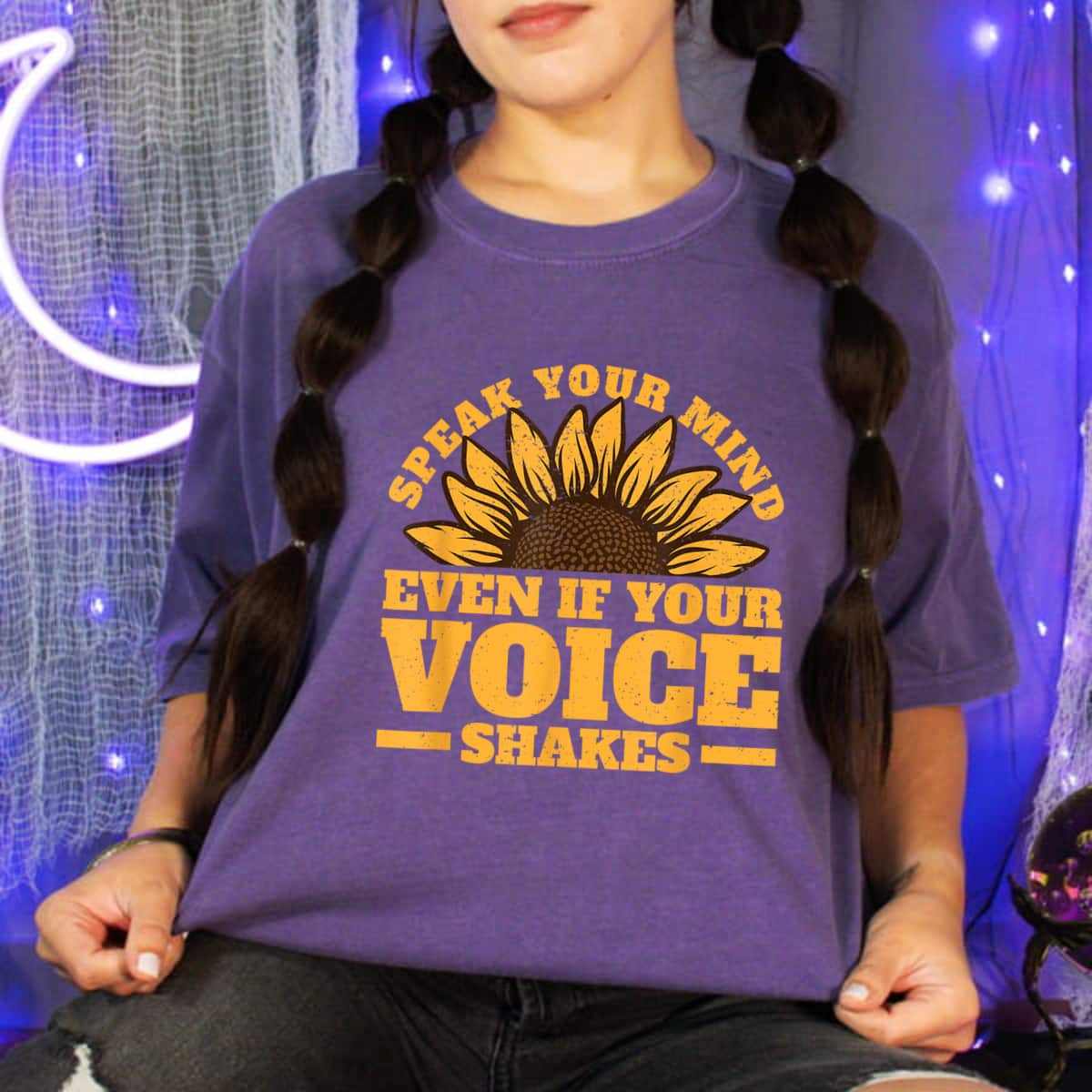 Yellow Sunflower Speak Your Mind Even If Your Voice Shakes T-Shirt Yellow Sunflower Speak Your Mind Even If Your Voice Shakes T-Shirt