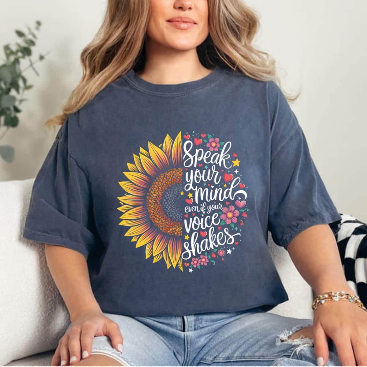 Trending Speak Your Mind Even If Your Voice Shakes Sunflower T-Shirt Trending Speak Your Mind Even If Your Voice Shakes Sunflower T-Shirt
