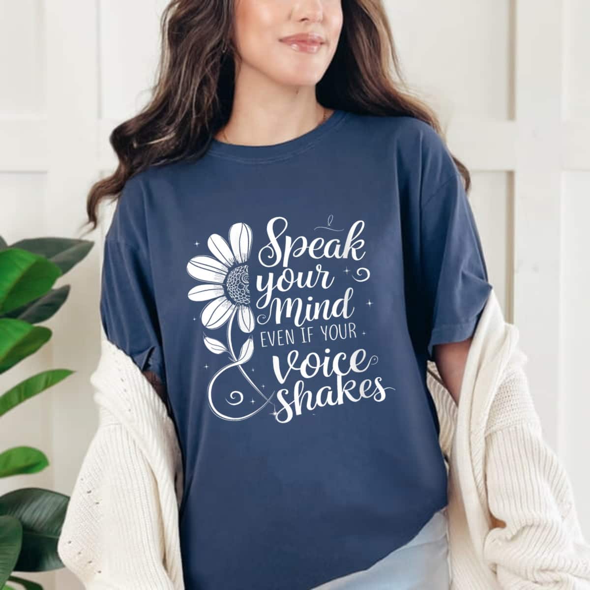 Speak Your Mind Even If Your Voice Shakes Inspirational Quotes T-Shirt Speak Your Mind Even If Your Voice Shakes Inspirational Quotes T-Shirt