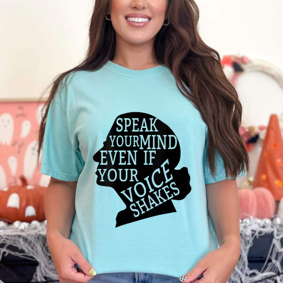 Vintage Speak Your Mind Even If Your Voice Shakes Quotes Feminist T-Shirt Vintage Speak Your Mind Even If Your Voice Shakes Quotes Feminist T-Shirt