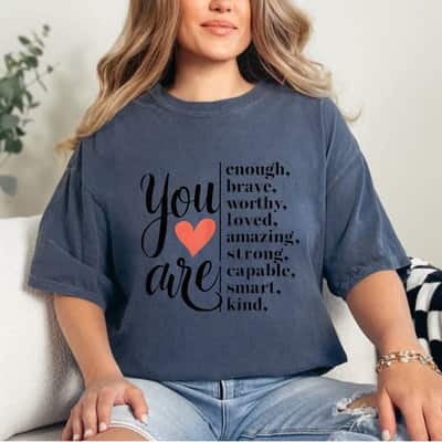 Retro Vintage You Are Enough Brave Amazing Strong Smart Kind T-Shirt