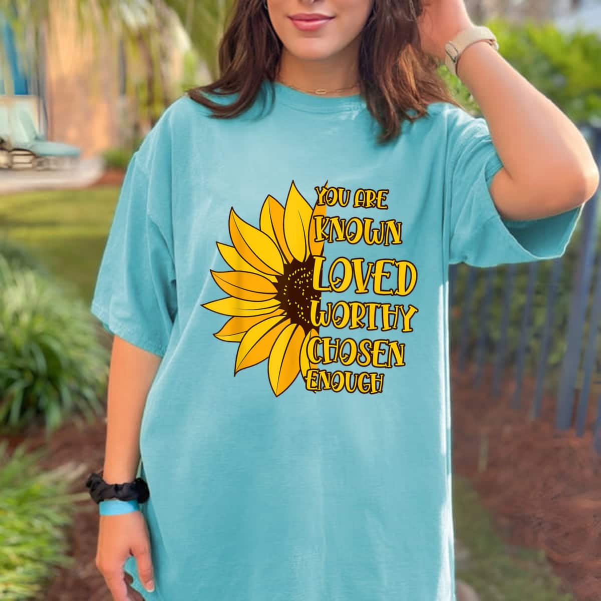 Sunflower You Are Known Loved Worthy Chosen Enough T-Shirt Sunflower You Are Known Loved Worthy Chosen Enough T-Shirt