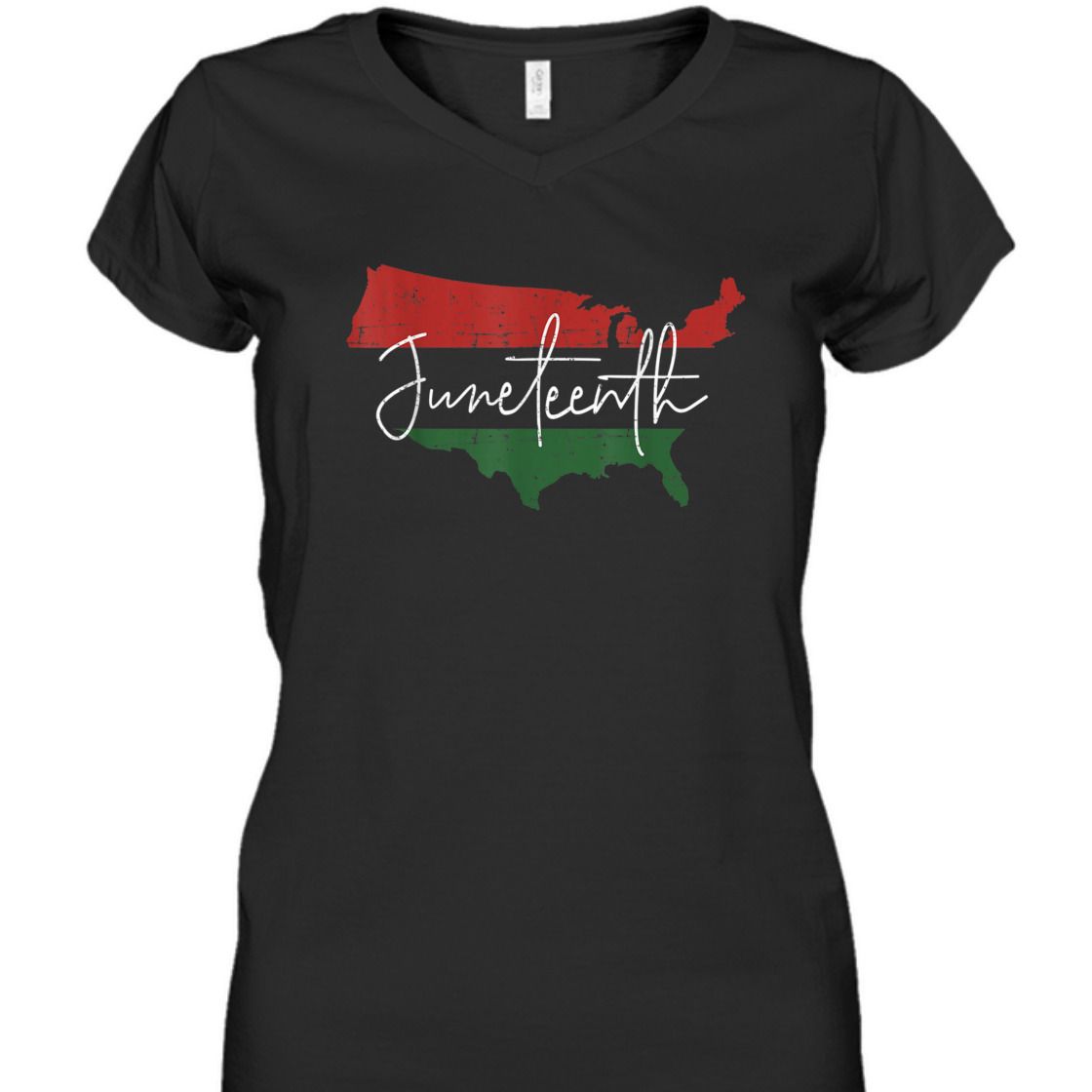 Strong Women American Map With Pan African Flag For Juneteenth Since 1865 T-Shirt Strong Women American Map With Pan African Flag For Juneteenth Since 1865 T-Shirt