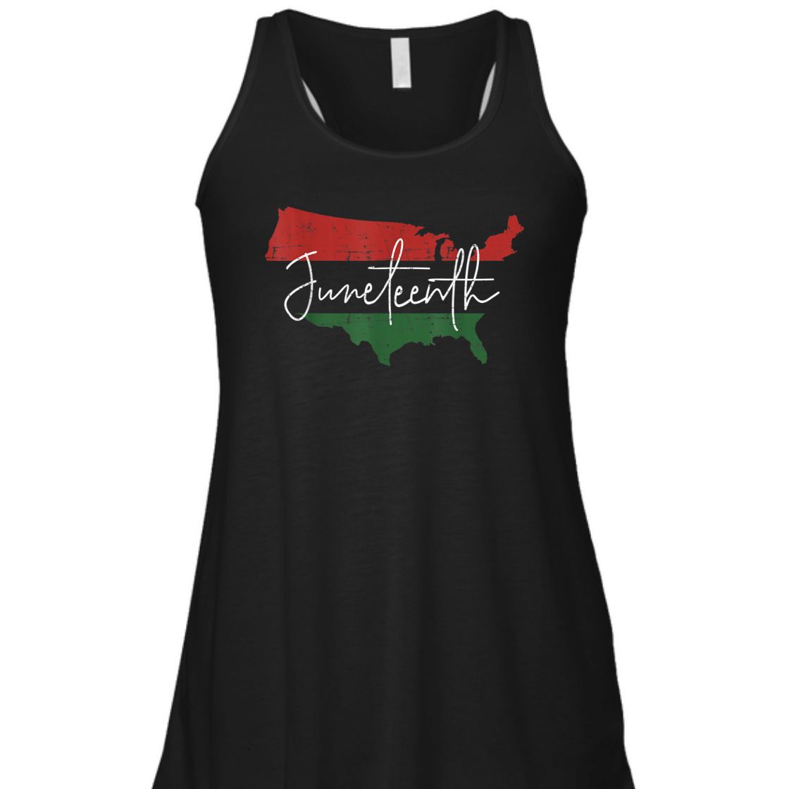 Strong Women American Map With Pan African Flag For Juneteenth Since 1865 T-Shirt