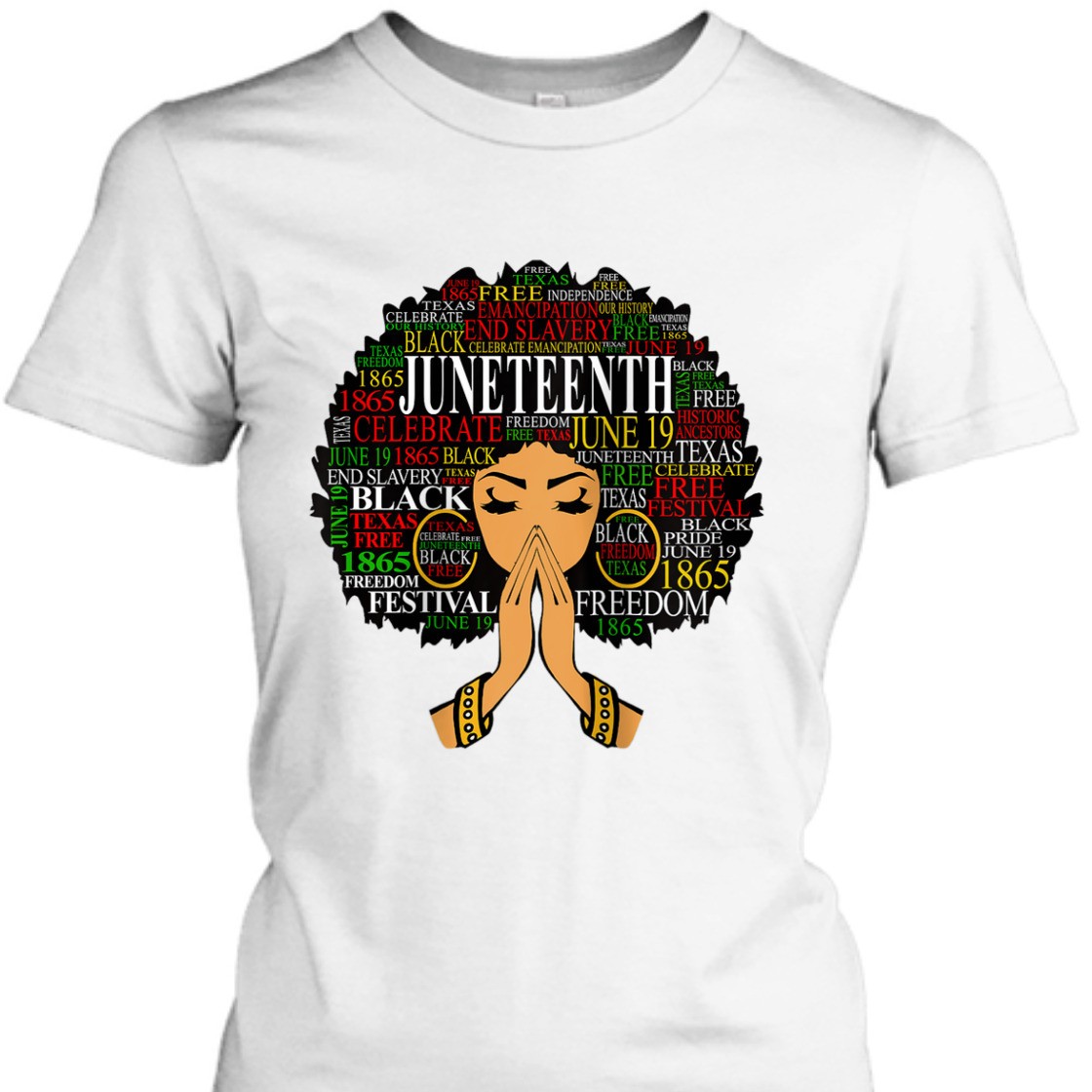 Strong Women Womens Juneteenth Melanin Black Women Natural Hair Afro Word Art T-Shirt Strong Women Womens Juneteenth Melanin Black Women Natural Hair Afro Word Art T-Shirt