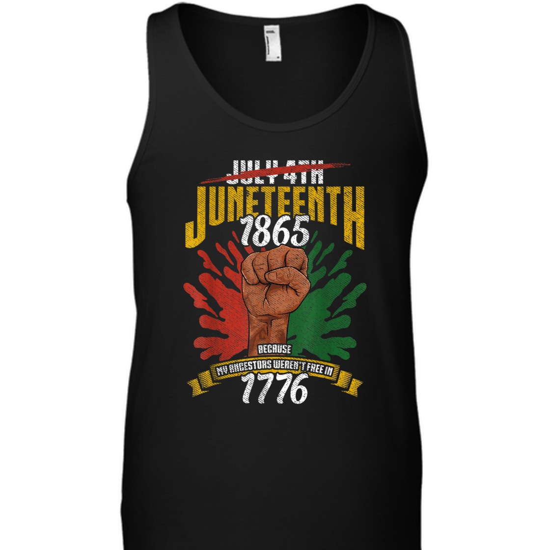 Strong Women Juneteenth 1865 Because My Ancestors Weren't Free In 1776 T-Shirt Strong Women Juneteenth 1865 Because My Ancestors Weren't Free In 1776 T-Shirt