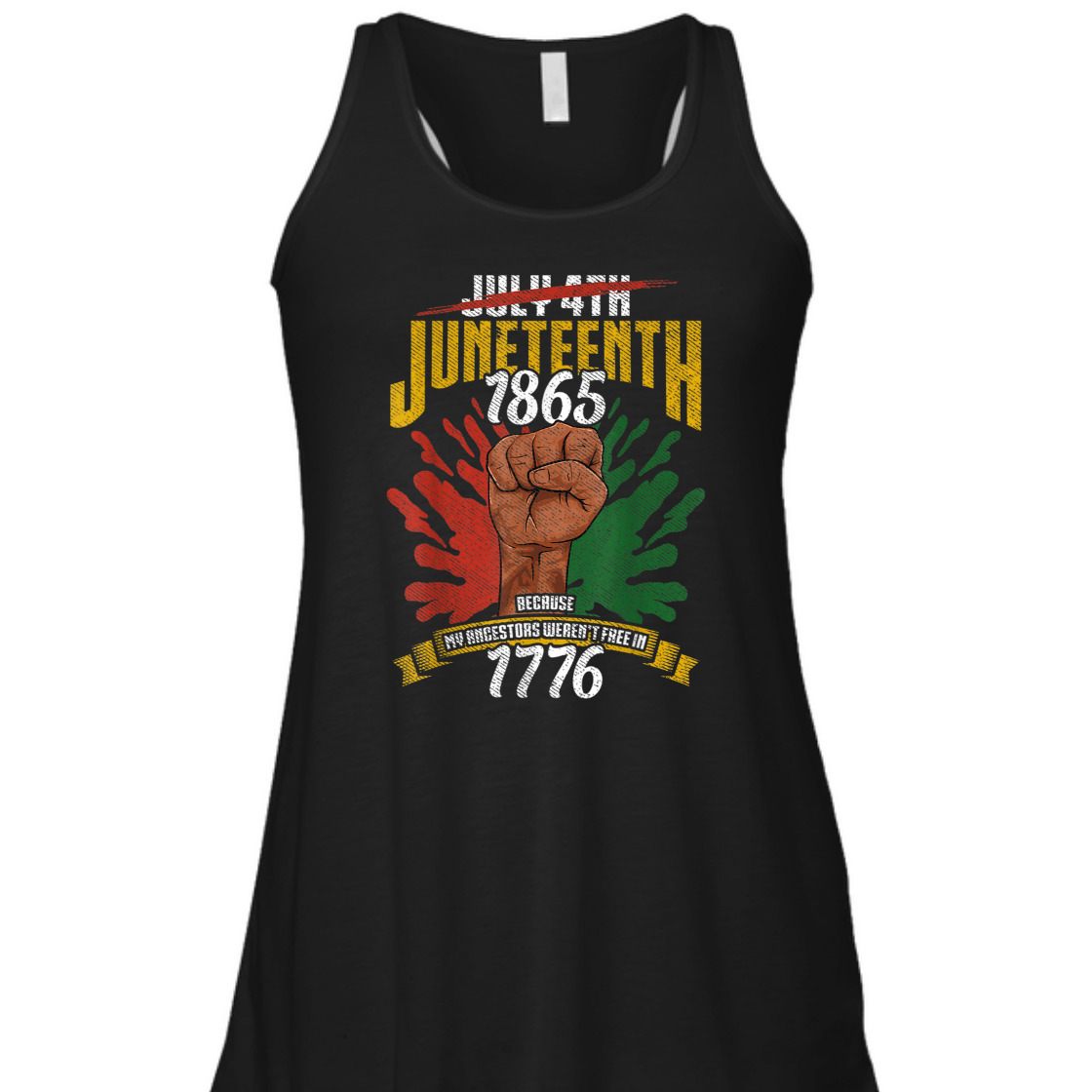 Strong Women Juneteenth 1865 Because My Ancestors Weren't Free In 1776 T-Shirt Strong Women Juneteenth 1865 Because My Ancestors Weren't Free In 1776 T-Shirt