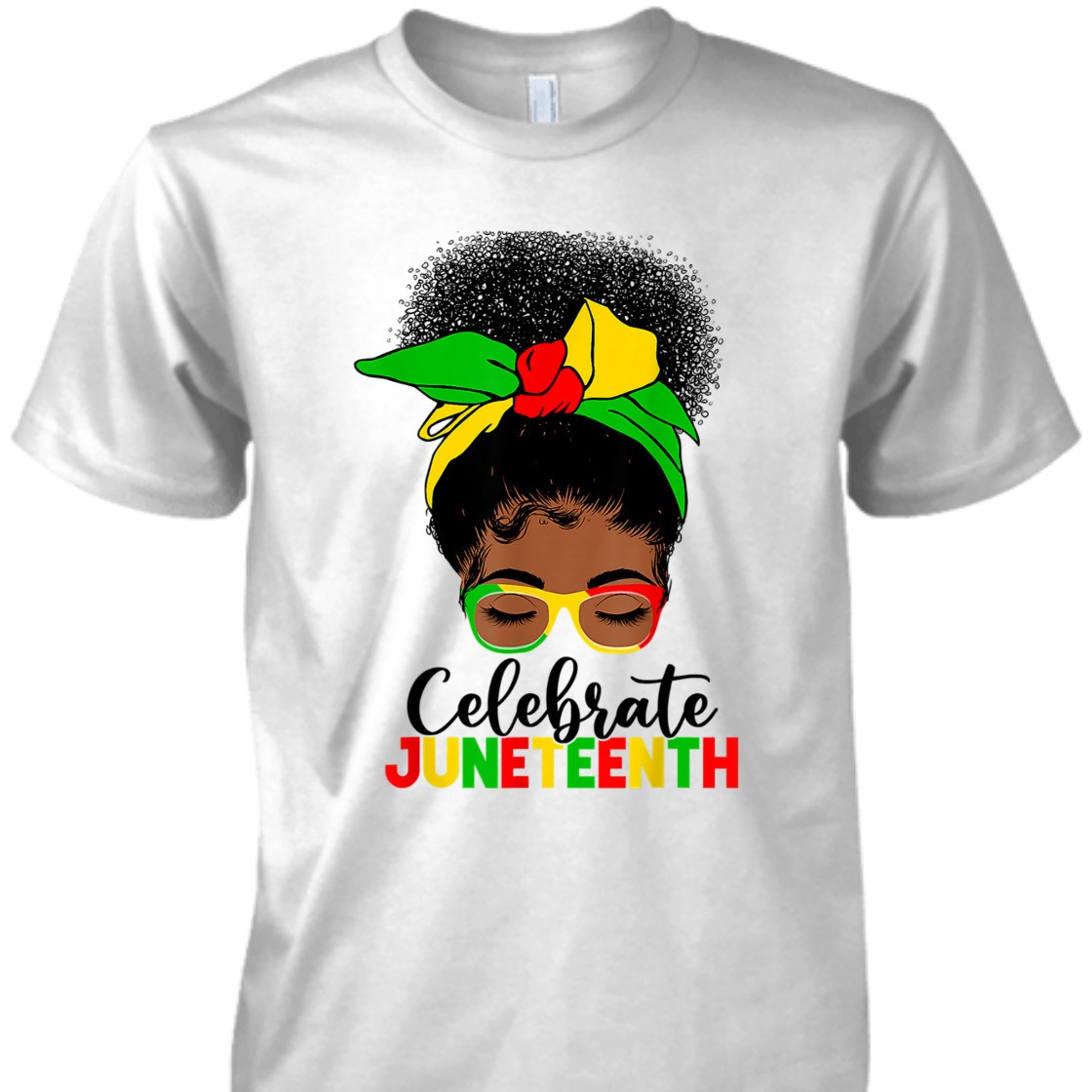 Strong Women Awesome Messy Bun Juneteenth Celebrate 1865 June 19th T-Shirt Strong Women Awesome Messy Bun Juneteenth Celebrate 1865 June 19th T-Shirt