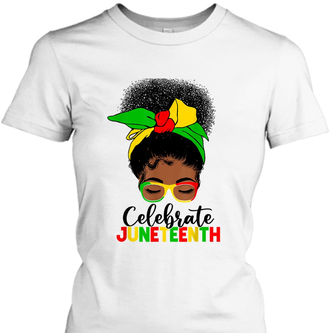 Strong Women Awesome Messy Bun Juneteenth Celebrate 1865 June 19th T-Shirt Strong Women Awesome Messy Bun Juneteenth Celebrate 1865 June 19th T-Shirt