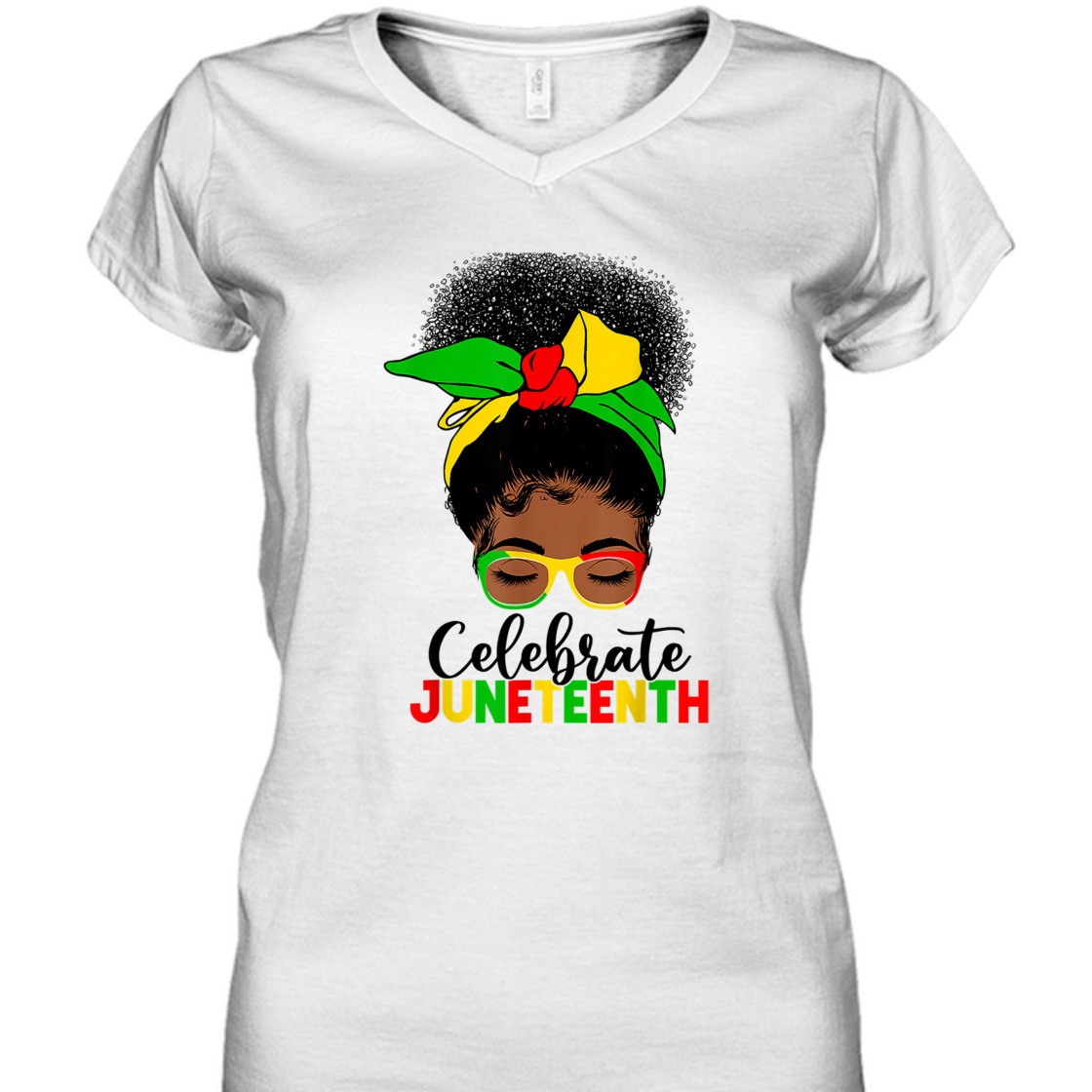 Strong Women Awesome Messy Bun Juneteenth Celebrate 1865 June 19th T-Shirt Strong Women Awesome Messy Bun Juneteenth Celebrate 1865 June 19th T-Shirt