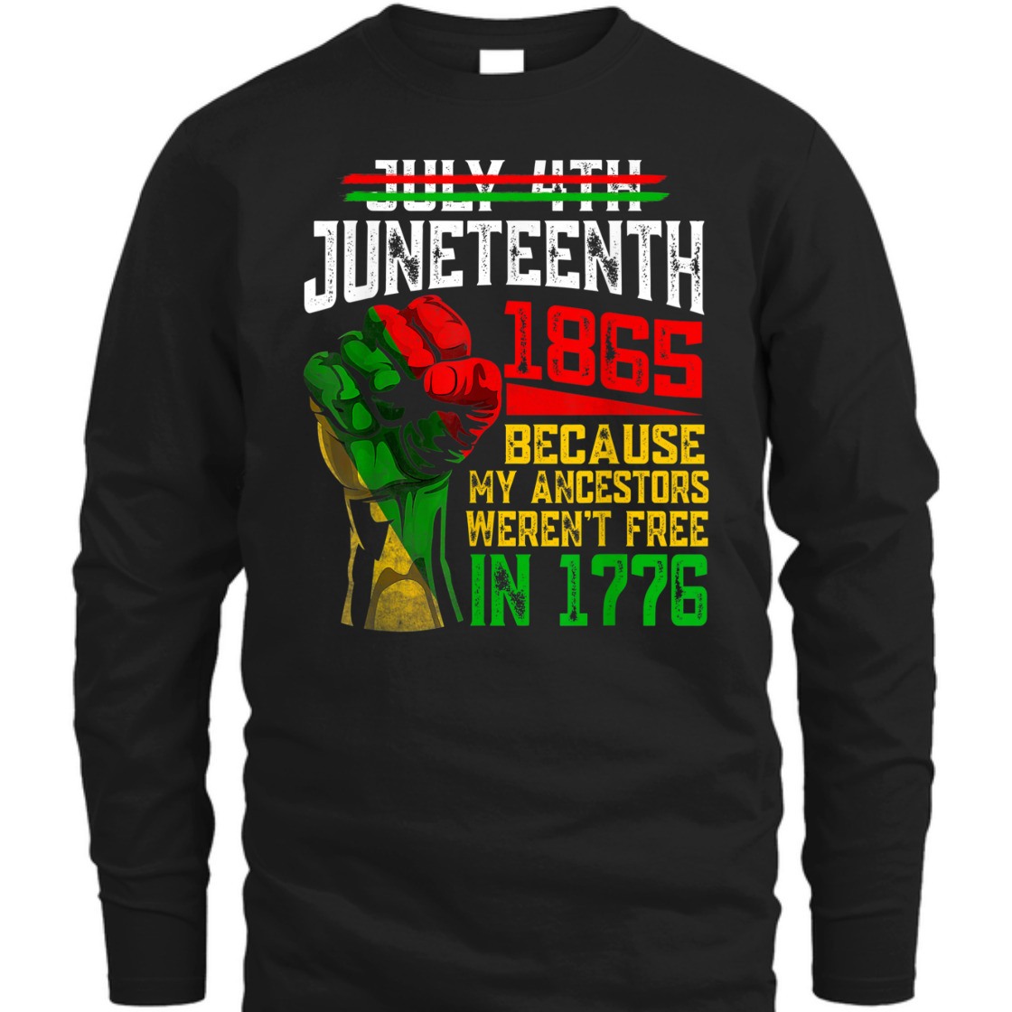Strong Women July 4th Juneteenth 1865 Because My Ancestors T-Shirt Strong Women July 4th Juneteenth 1865 Because My Ancestors T-Shirt