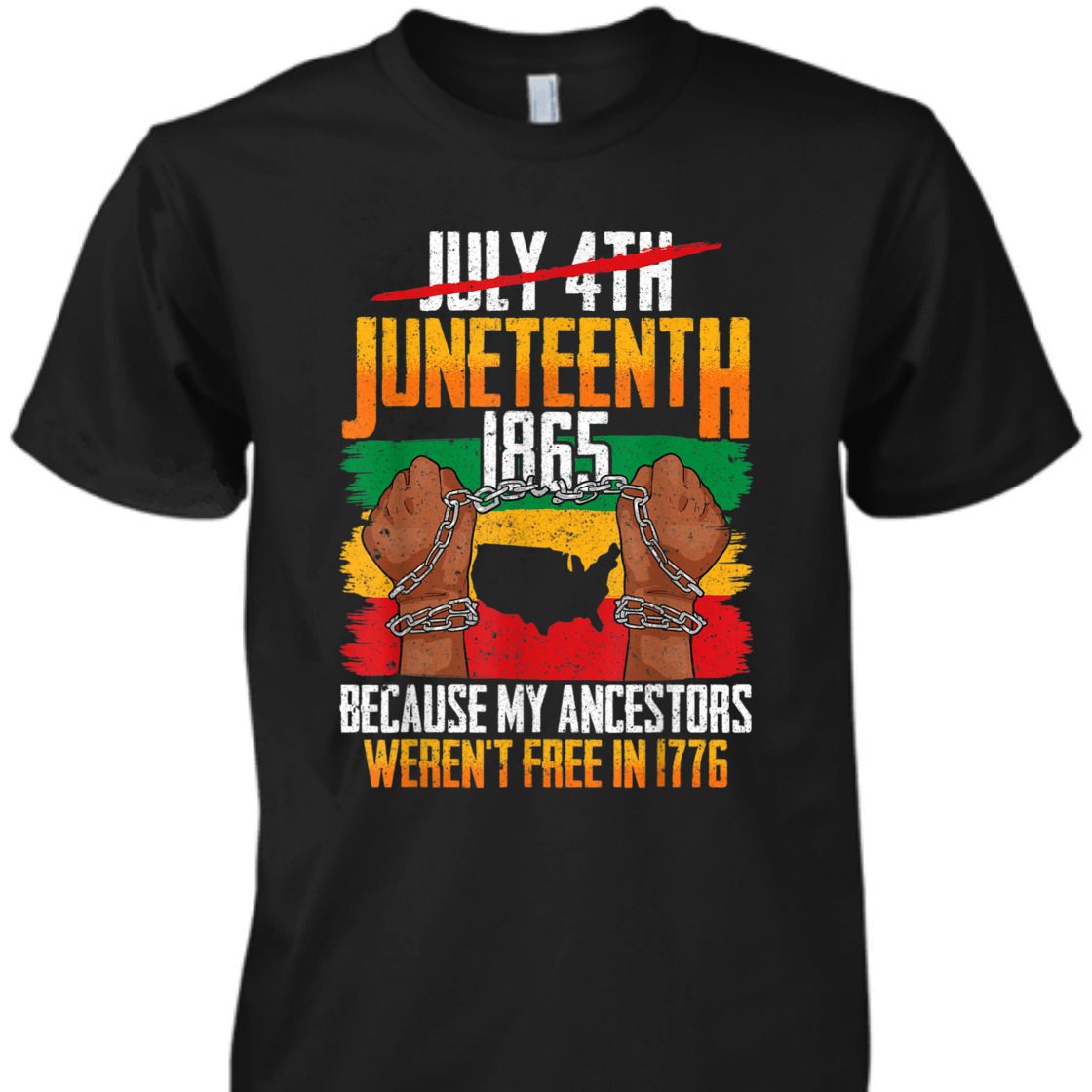 Strong Women Juneteenth Because My Ancestors Weren't Free In 1776 T-Shirt Strong Women Juneteenth Because My Ancestors Weren't Free In 1776 T-Shirt