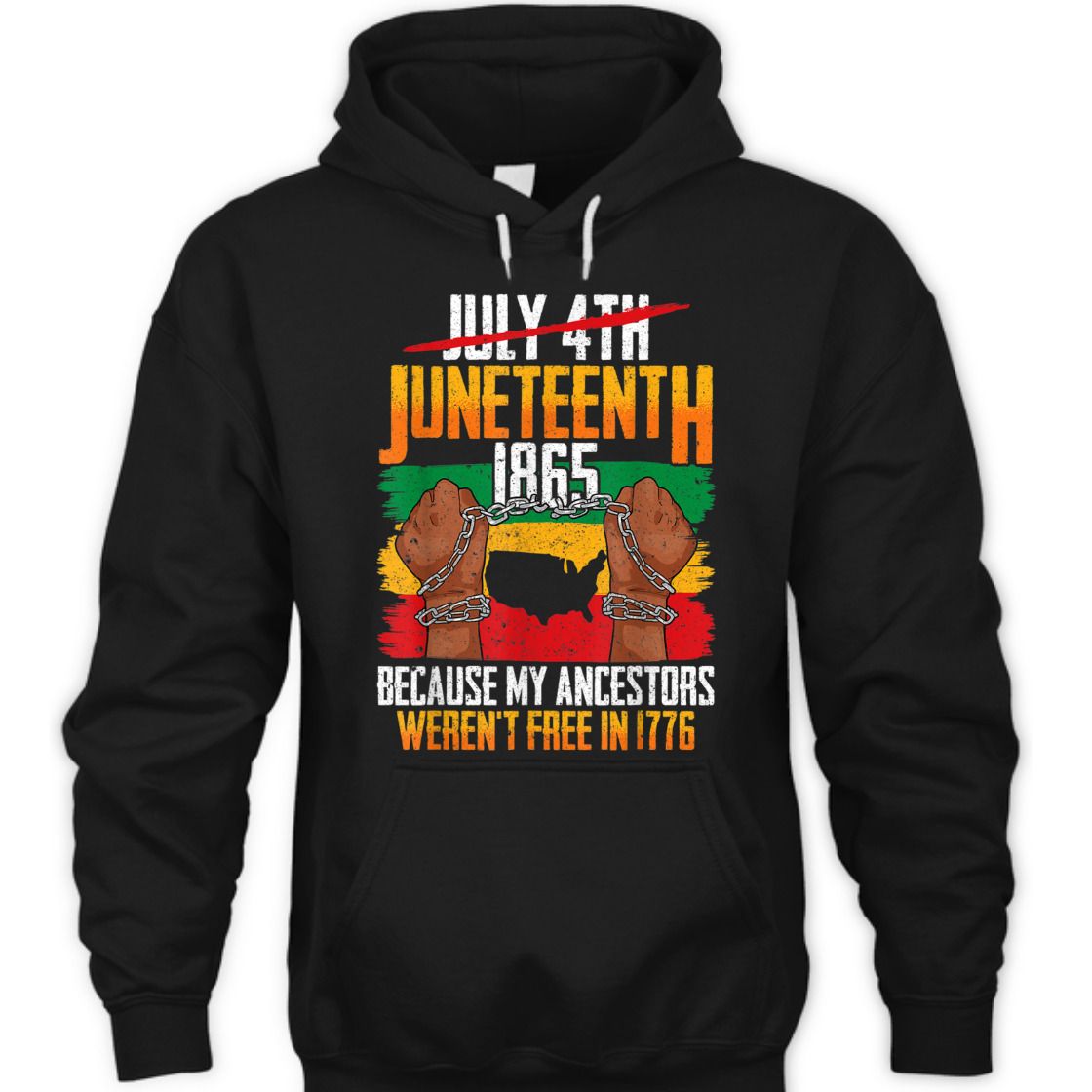 Strong Women Juneteenth Because My Ancestors Weren't Free In 1776 T-Shirt Strong Women Juneteenth Because My Ancestors Weren't Free In 1776 T-Shirt